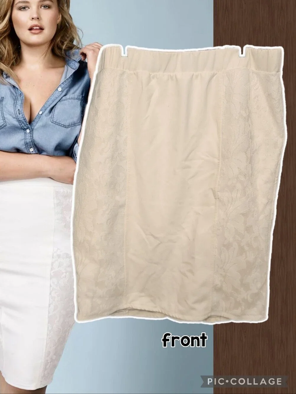 Rebel Wilson for Torrid 4X White Lace Panel Pencil Skirt